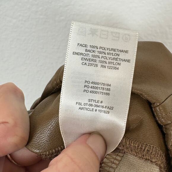 NWT Wilfred Free Aritzia Daria Flare Vegan Leather High Rise Pants Small - Picture 4 of 5